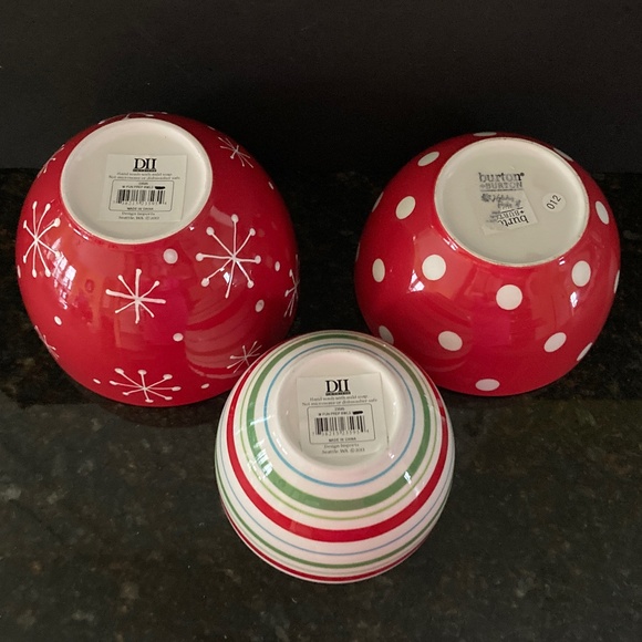 DII For The Home and Burton & Burton Mixing/Serving Bowls/Christmas/Holiday/NEW! - Picture 5 of 5